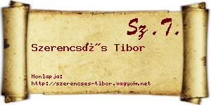 Szerencsés Tibor névjegykártya