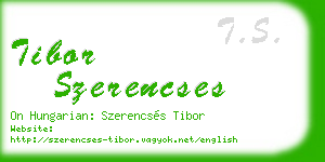 tibor szerencses business card