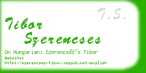 tibor szerencses business card